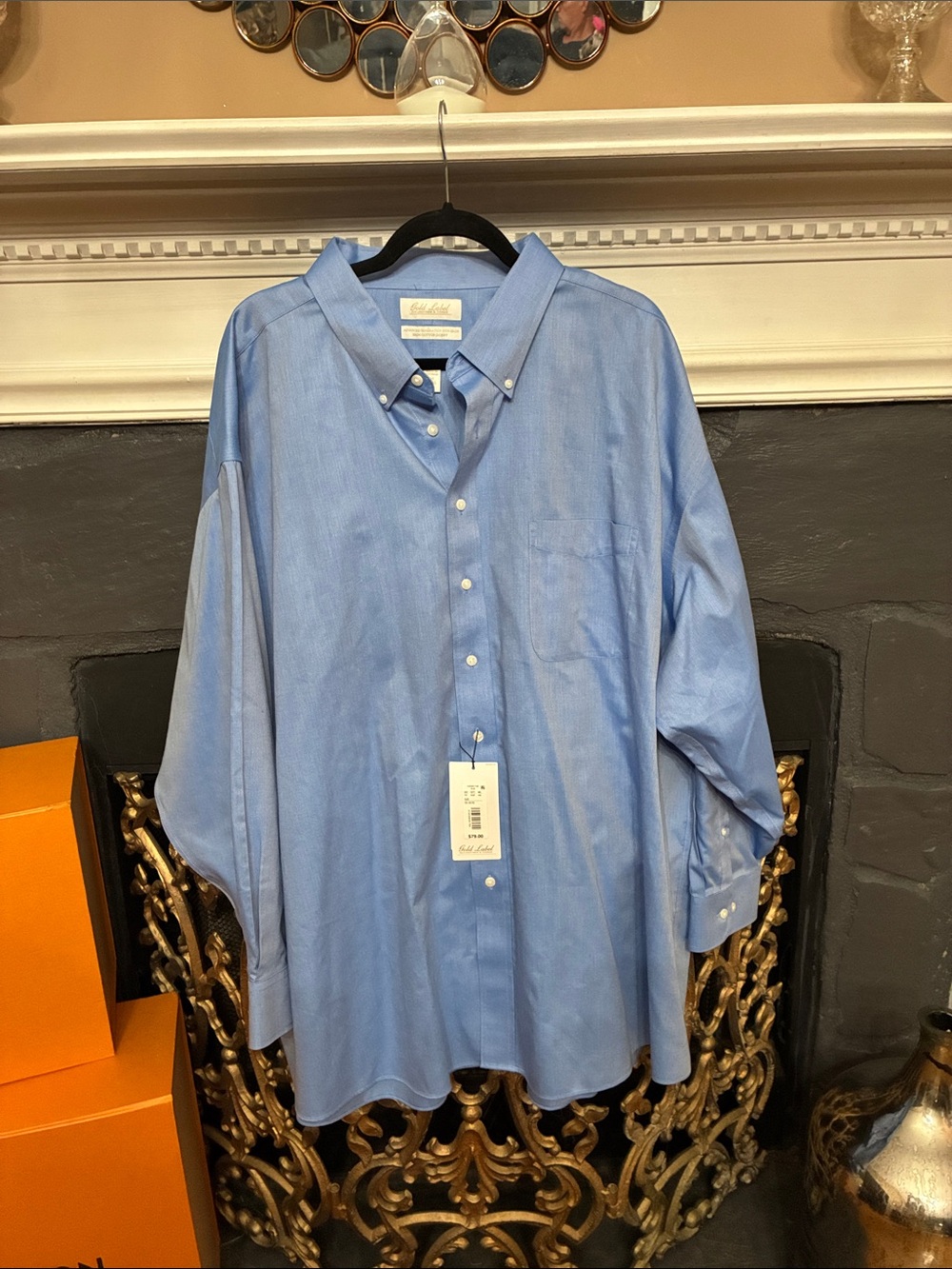 Button-Down Dress Shirt in Light Blue